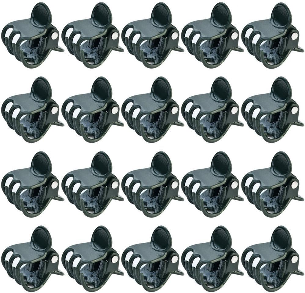 100 pcs Plant Clips, Orchid Clip Plant Orchid Support Clips Flower and Vine Clip for Supporting Stems Vines Grow Upright Dark Green