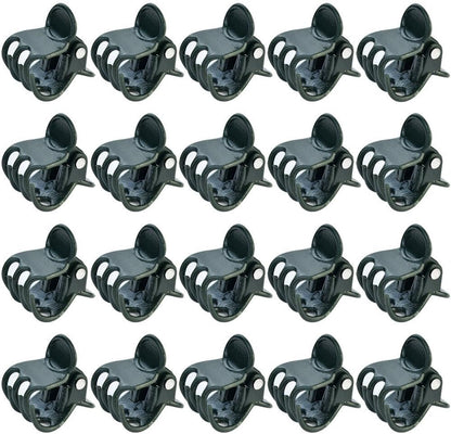 100 pcs Plant Clips, Orchid Clip Plant Orchid Support Clips Flower and Vine Clip for Supporting Stems Vines Grow Upright Dark Green
