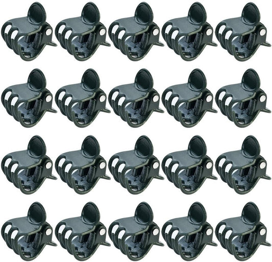 100 pcs Plant Clips, Orchid Clip Plant Orchid Support Clips Flower and Vine Clip for Supporting Stems Vines Grow Upright Dark Green