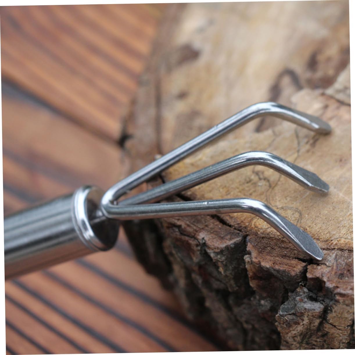 2pcs Set Garden Tool Set Gardening Planting Spades Shovel Tools Mini Transplant Plant Handheld Shovels Handle Spade Trowel Hand Succulent Landscaping Digging Rake Small Rake Silver