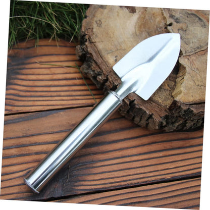 2pcs Set Garden Tool Set Gardening Planting Spades Shovel Tools Mini Transplant Plant Handheld Shovels Handle Spade Trowel Hand Succulent Landscaping Digging Rake Small Rake Silver