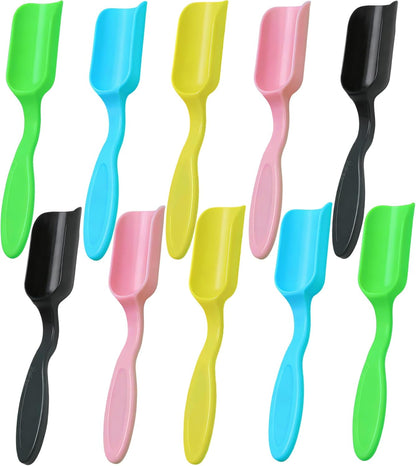 10Pcs Mini Shovel Set,Plastic Gardening Shovel Spoons Soil Scoops,Cultivation Digging Transplanting Tools for Succulents Potted Flowers,Succulent Sand Coffee Beans Milk Powder Scoops,5colors