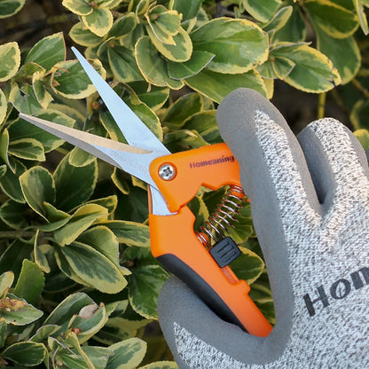 12 Packs Garden Pruning Shears with Curved Blades Trimming Scissors, Gardening Hand Pruning Snips Titanium Coated Precision Bonsai Pruning Shears, Convenient Flower Cutters(Blue)