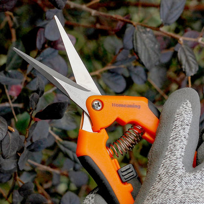 12 Packs Garden Pruning Shears with Curved Blades Trimming Scissors, Gardening Hand Pruning Snips Titanium Coated Precision Bonsai Pruning Shears, Convenient Flower Cutters(Blue)