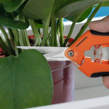 12 Packs Garden Pruning Shears with Curved Blades Trimming Scissors, Gardening Hand Pruning Snips Titanium Coated Precision Bonsai Pruning Shears, Convenient Flower Cutters(Blue)