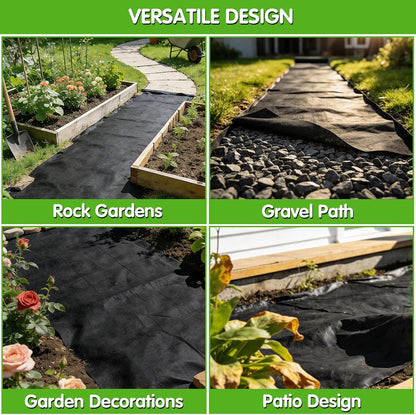 3ft x 300ft Weed Barrier Fabric, Heavy Duty Landscape Fabric, 3.2oz Weed Control Fabric, Tear-Resistant Weed Blocker Ground Cover for Garden, Gravel, Driveway, Flower Bed