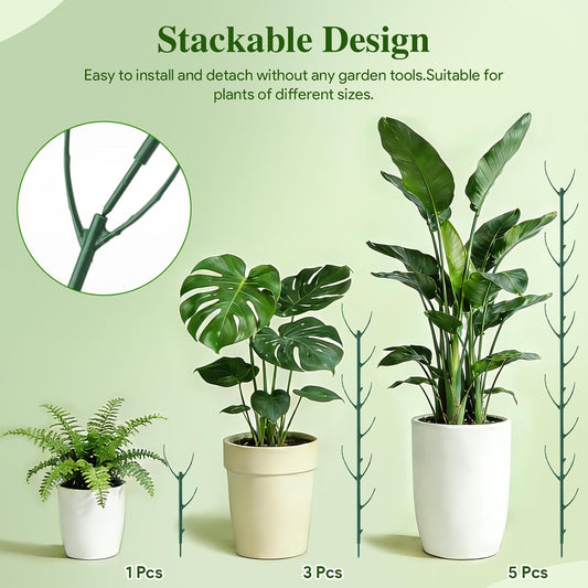 15Pack Monstera Plant Support for Indoor & Outdoor Plants with Clips & Ties