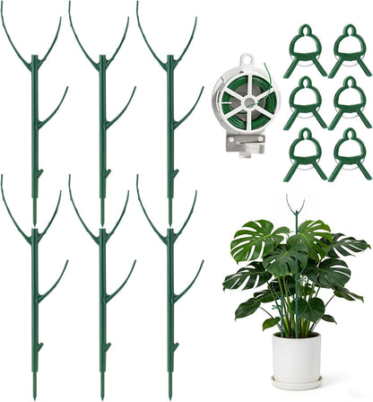 15Pack Monstera Plant Support for Indoor & Outdoor Plants with Clips & Ties