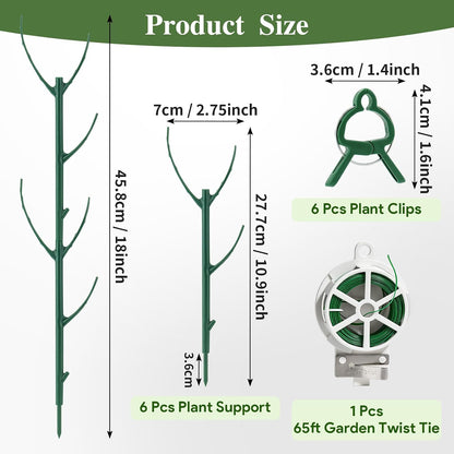 15Pack Monstera Plant Support for Indoor & Outdoor Plants with Clips & Ties
