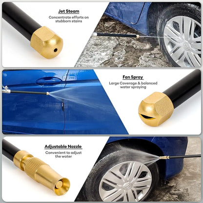 Pressure Washer Wand for Garden Hose Jet Nozzle Hydro Jet Washer Tools Quick Connect to Power Washer for Car Pet Window Washing and Patio Garden Watering