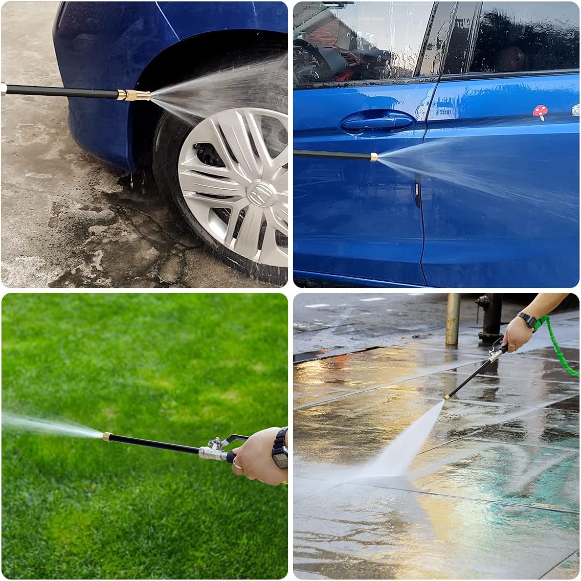 Pressure Washer Wand for Garden Hose Jet Nozzle Hydro Jet Washer Tools Quick Connect to Power Washer for Car Pet Window Washing and Patio Garden Watering