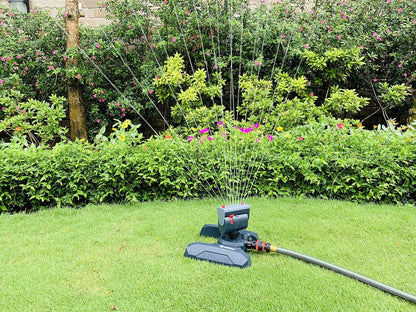 94125 Adjustable 4-Way Mini Turbo Oscillating Sprinkler W/Quick Connect Starter Set, 16 Nozzle, Covers up to 4,069 sq. ft. Heavy Weight Base