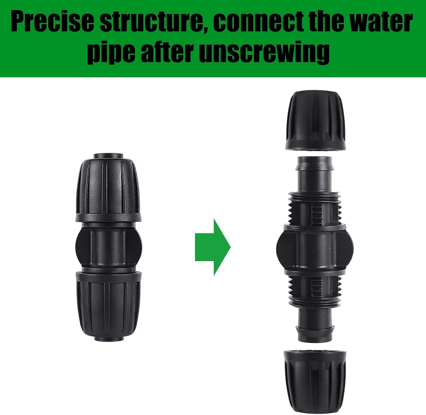 16 Pcs 1/2 inch Tubing Irrigation Fittings Kit,Anti-Drip Connectors