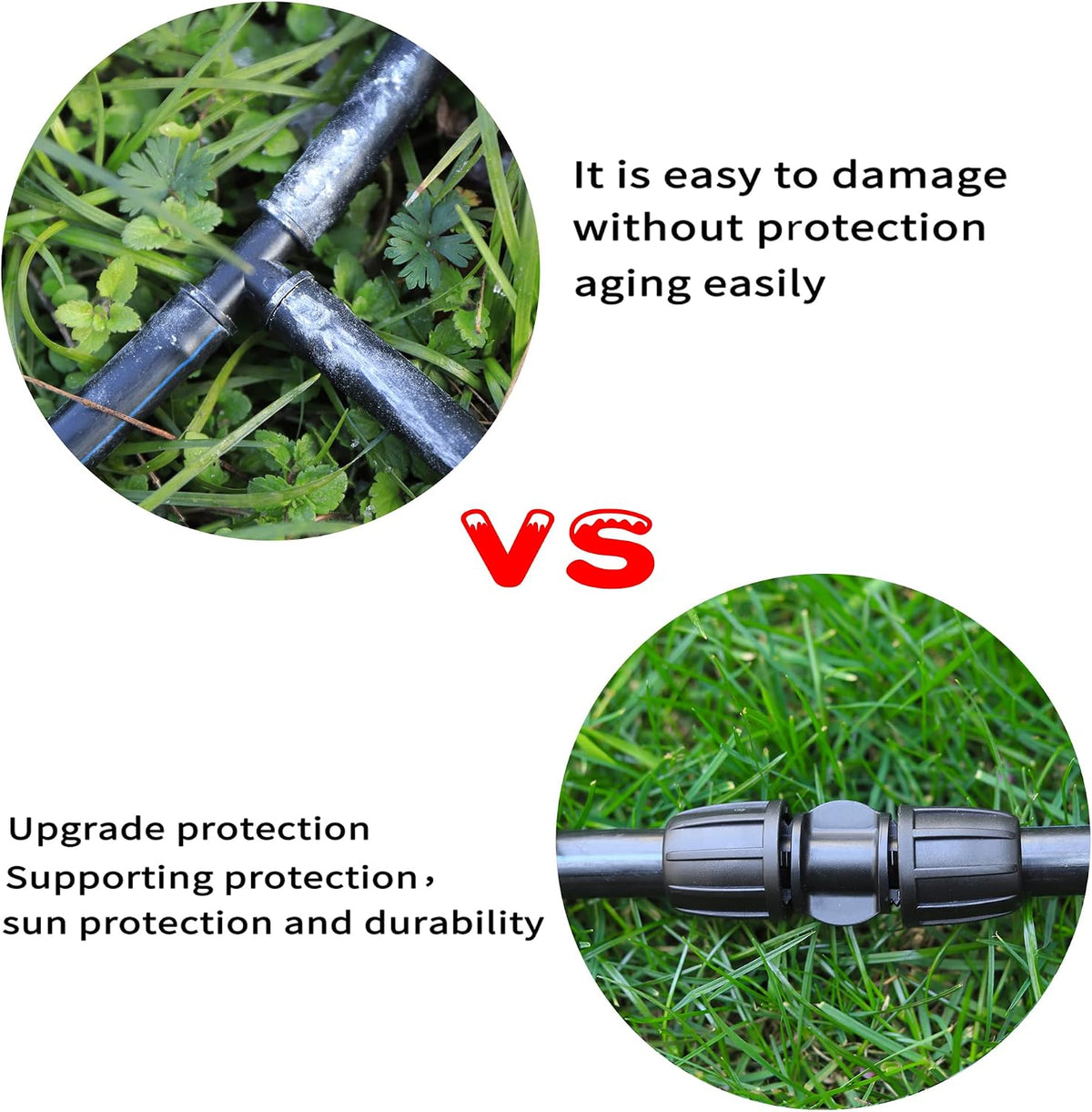 16 Pcs 1/2 inch Tubing Irrigation Fittings Kit,Anti-Drip Connectors