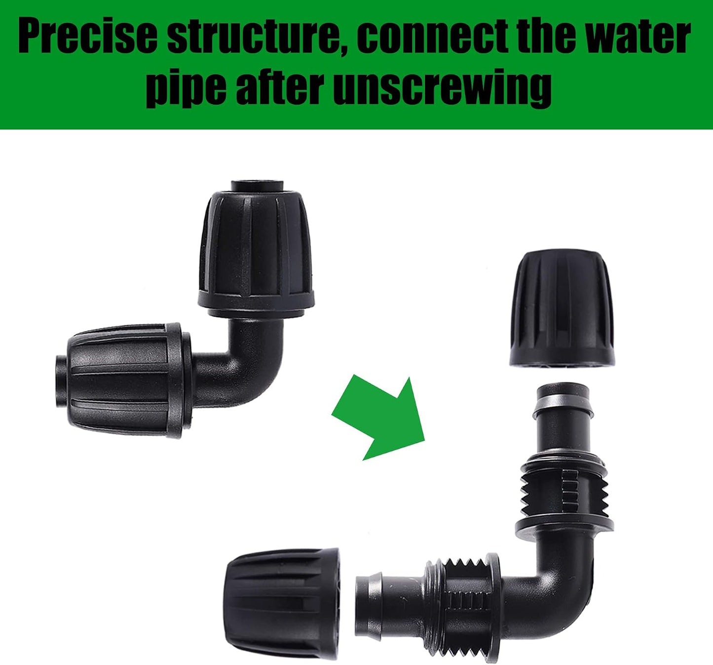 16 Pcs 1/2 inch Tubing Irrigation Fittings Kit,Anti-Drip Connectors