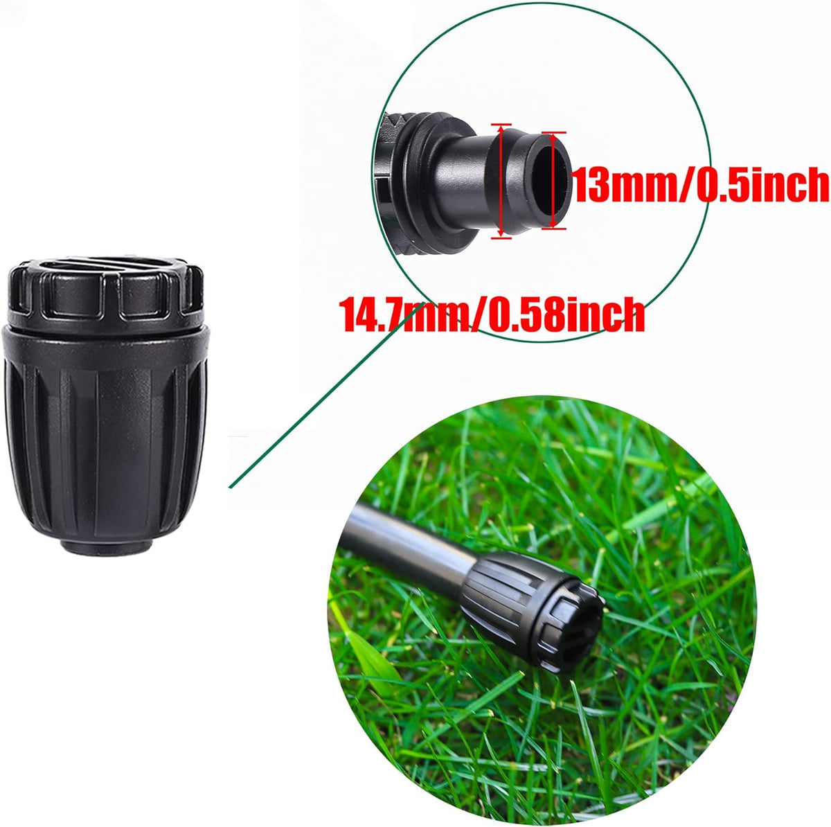 16 Pcs 1/2 inch Tubing Irrigation Fittings Kit,Anti-Drip Connectors