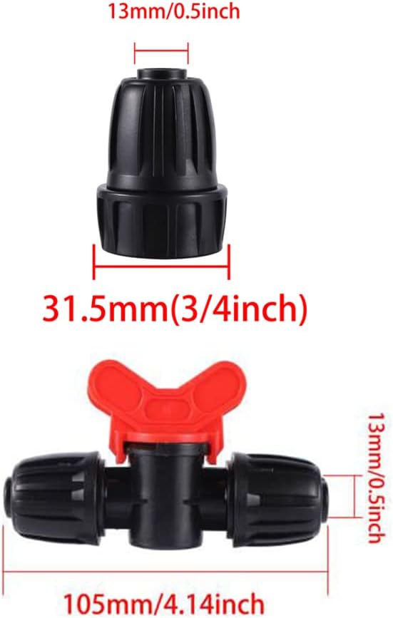 16 Pcs 1/2 inch Tubing Irrigation Fittings Kit,Anti-Drip Connectors