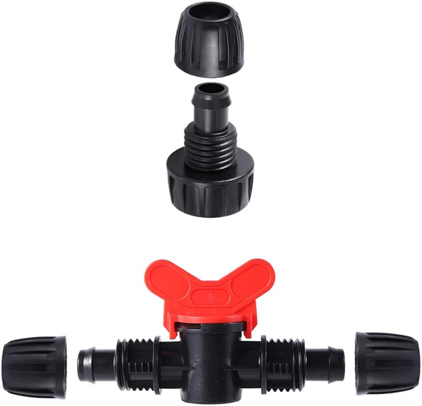 16 Pcs 1/2 inch Tubing Irrigation Fittings Kit,Anti-Drip Connectors