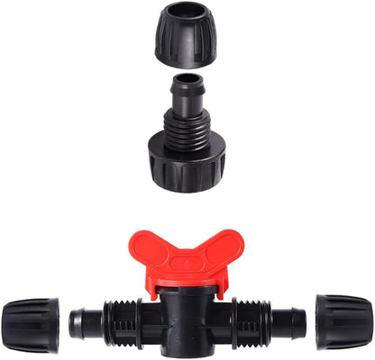 16 Pcs 1/2 inch Tubing Irrigation Fittings Kit,Anti-Drip Connectors