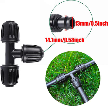 16 Pcs 1/2 inch Tubing Irrigation Fittings Kit,Anti-Drip Connectors