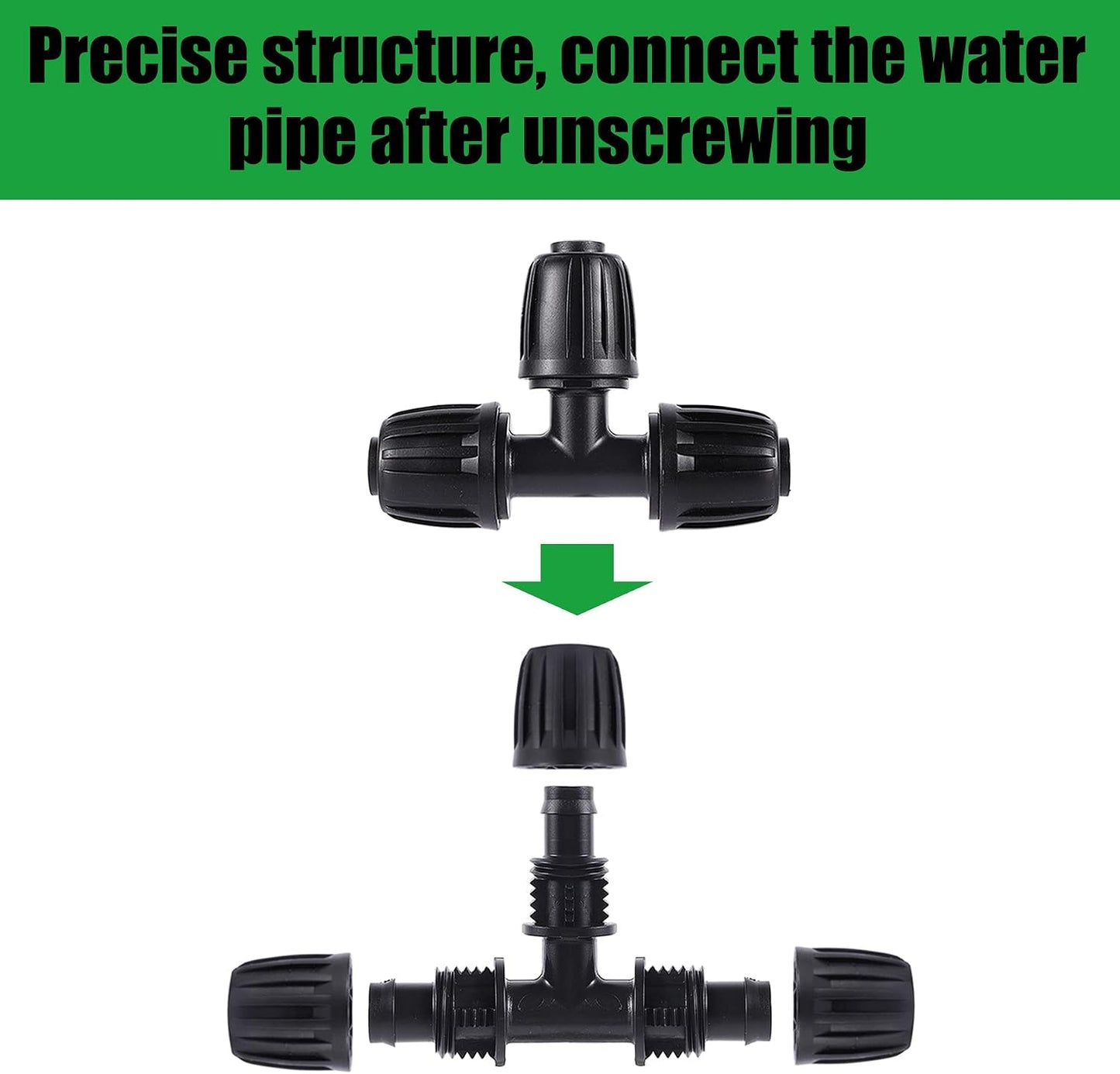 16 Pcs 1/2 inch Tubing Irrigation Fittings Kit,Anti-Drip Connectors