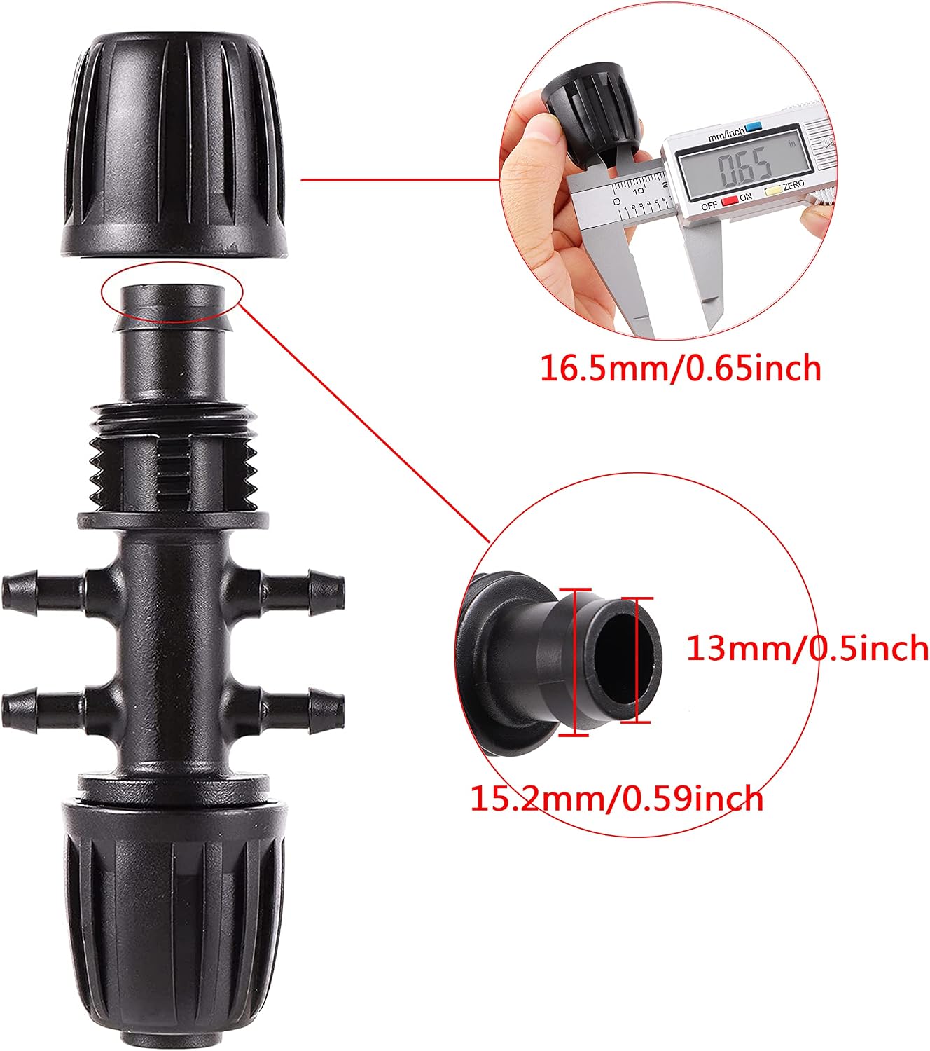 16 Pcs 1/2 inch Tubing Irrigation Fittings Kit,Anti-Drip Connectors