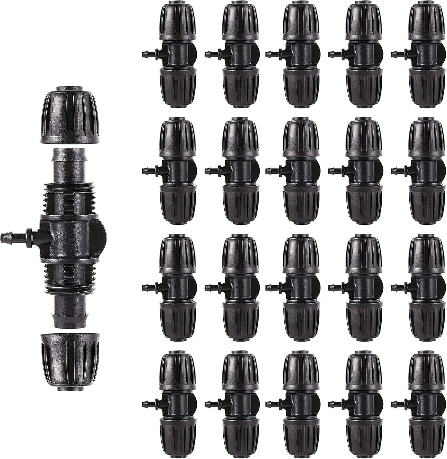 16 Pcs 1/2 inch Tubing Irrigation Fittings Kit,Anti-Drip Connectors