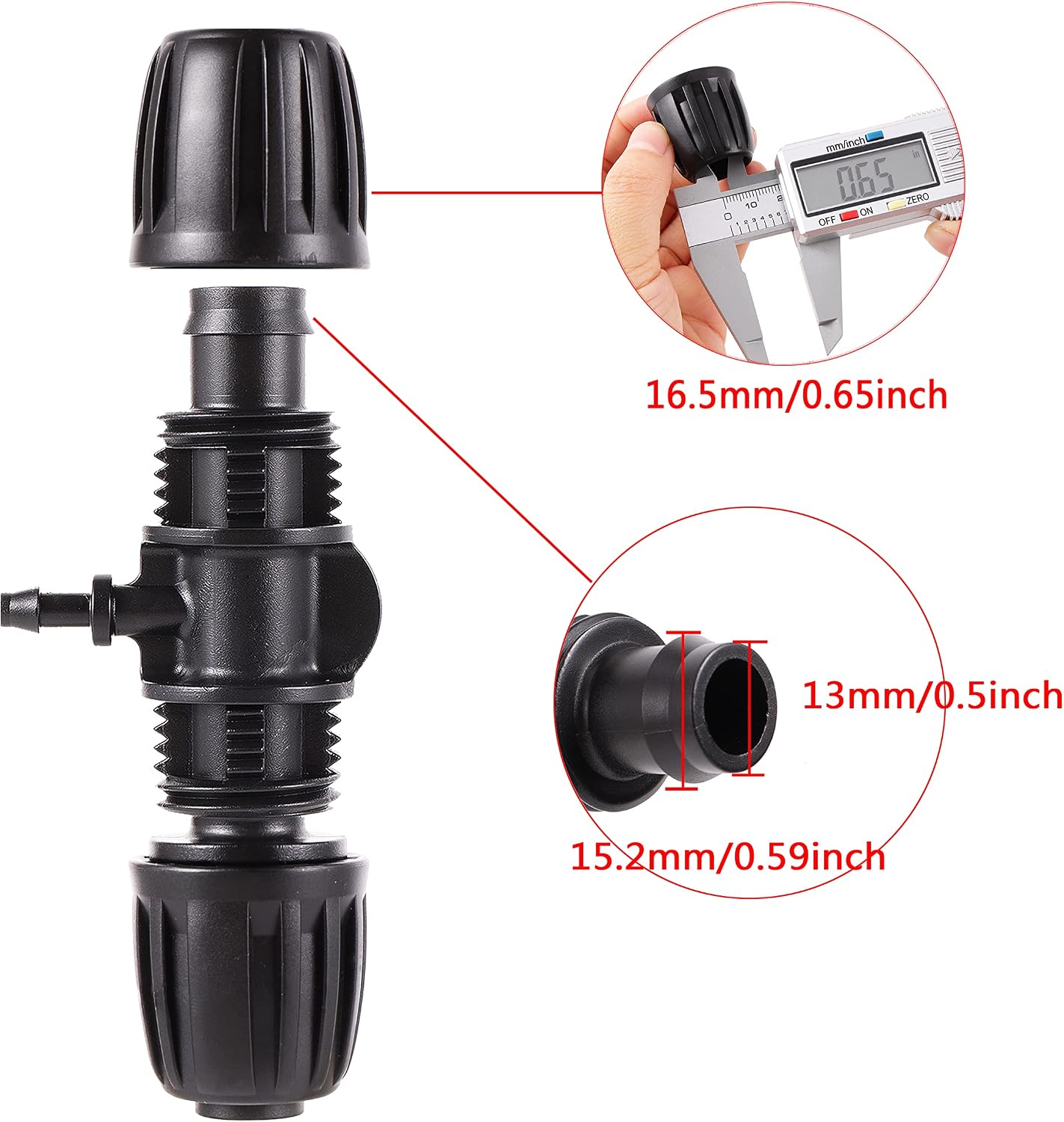 16 Pcs 1/2 inch Tubing Irrigation Fittings Kit,Anti-Drip Connectors