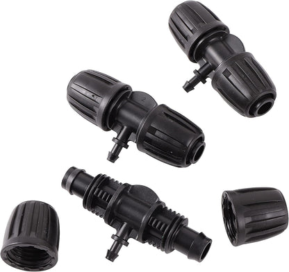 16 Pcs 1/2 inch Tubing Irrigation Fittings Kit,Anti-Drip Connectors