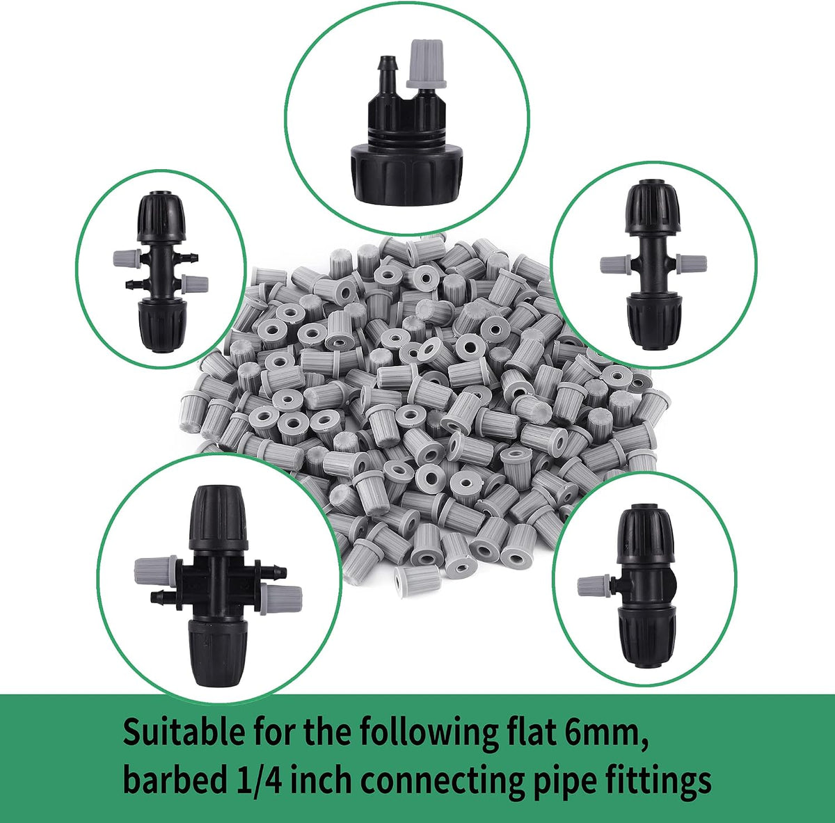 16 Pcs 1/2 inch Tubing Irrigation Fittings Kit,Anti-Drip Connectors