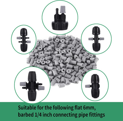 16 Pcs 1/2 inch Tubing Irrigation Fittings Kit,Anti-Drip Connectors