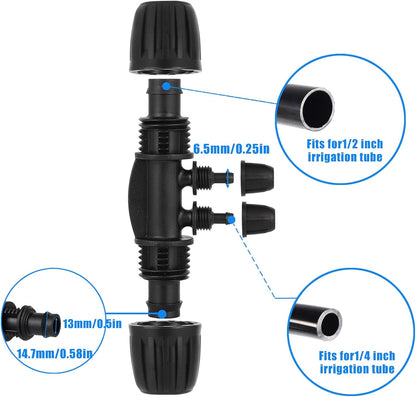 16 Pcs 1/2 inch Tubing Irrigation Fittings Kit,Anti-Drip Connectors