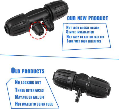 16 Pcs 1/2 inch Tubing Irrigation Fittings Kit,Anti-Drip Connectors
