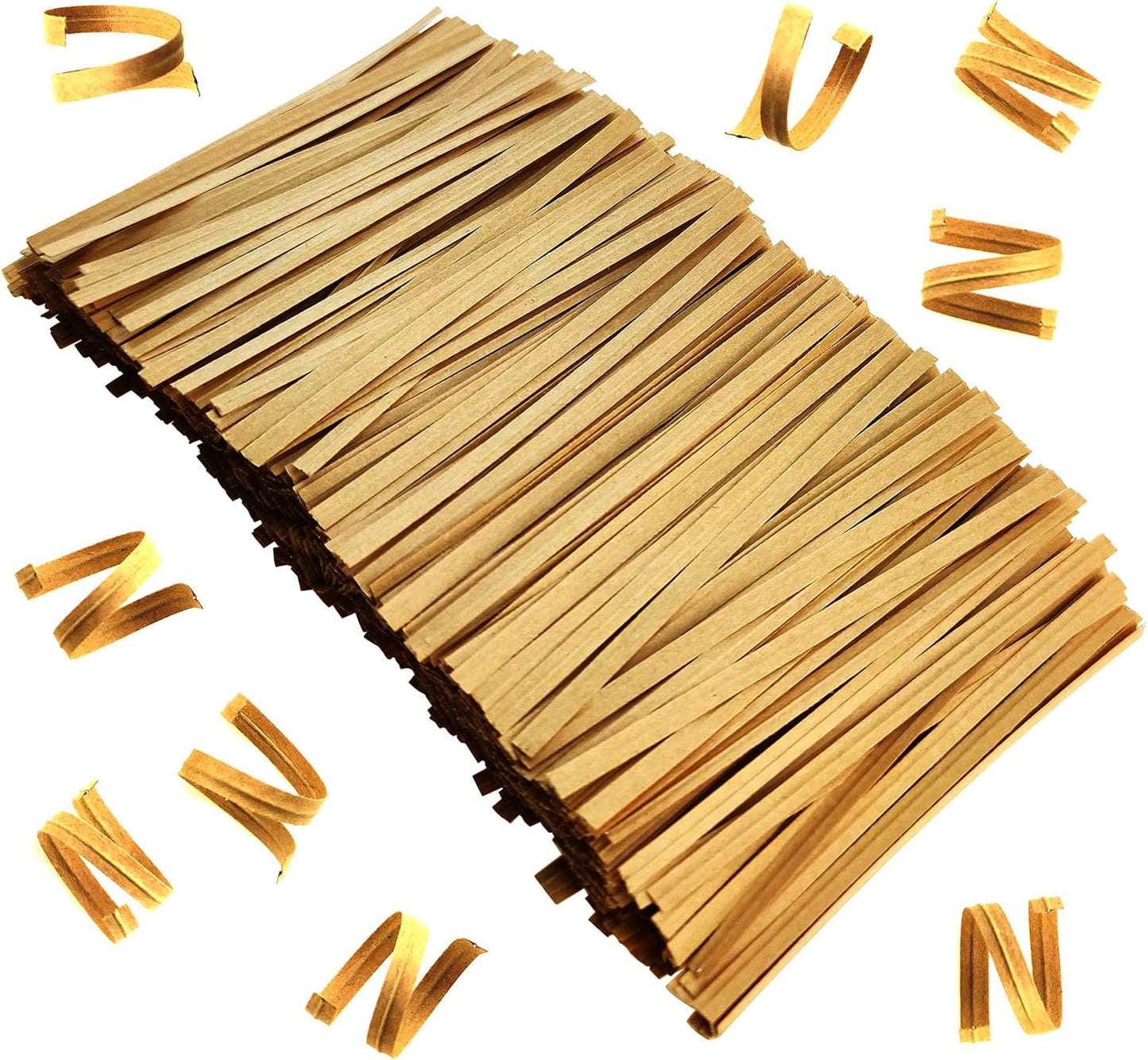 1000 Pcs 4 Inch Kraft Paper Twist Ties for Cello Bags Treat Bags Gift Packaging Bread Cookie Candy Cake Bags