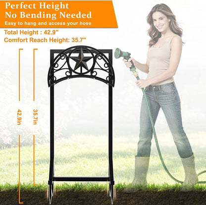 Detachable Heavy Duty Garden Hose Stand, Outdoor Water Hose Storage Rack