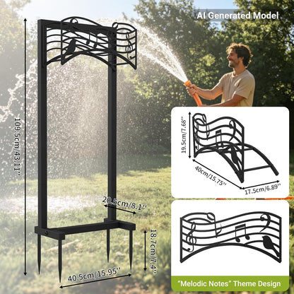 Garden Hose Holder Freestanding, Heavy Duty Metal Stand Holds 165FT