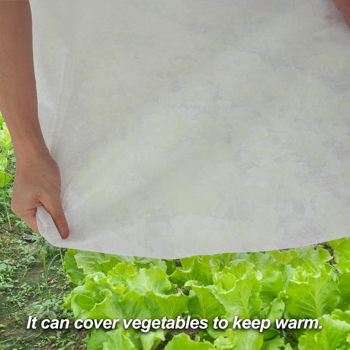 5.2X 16.4ft Plant Cover Freeze Protection, Winter Cold Weather Plant Blanket Non Woven Heat Preservation Cover Plant Frost Blanket Floating Row Cover for Outdoor Plant Tree Shrub Potted(Green)