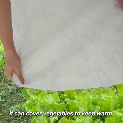 5.2X 16.4ft Plant Cover Freeze Protection, Winter Cold Weather Plant Blanket Non Woven Heat Preservation Cover Plant Frost Blanket Floating Row Cover for Outdoor Plant Tree Shrub Potted(Green)