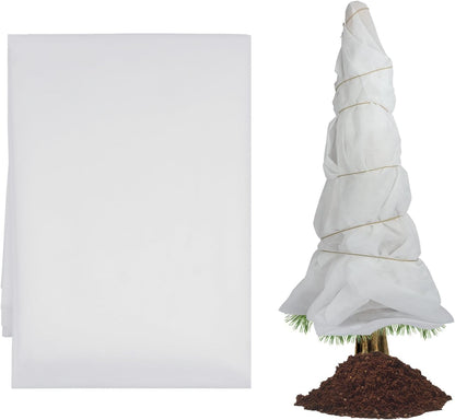 5.2X 16.4ft Plant Cover Freeze Protection, Winter Cold Weather Plant Blanket Non Woven Heat Preservation Cover Plant Frost Blanket Floating Row Cover for Outdoor Plant Tree Shrub Potted(Green)