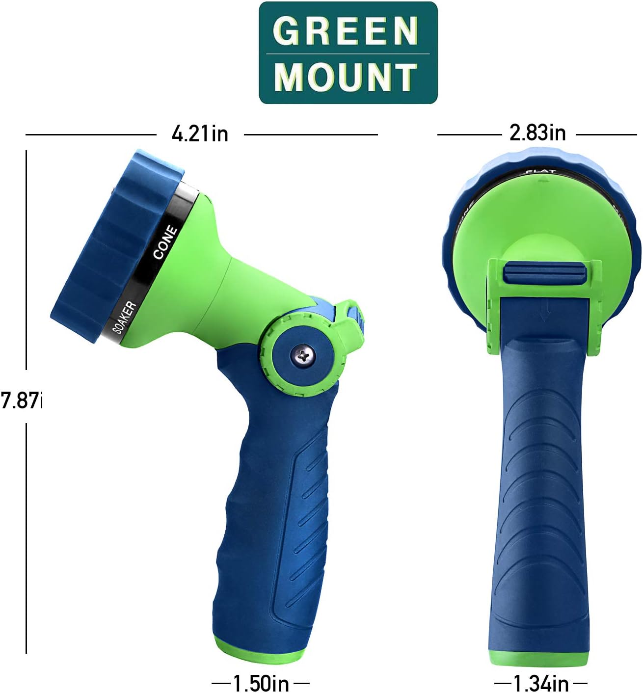 Garden Hose Nozzle, Water Hose Spray Nozzle with Thumb Control On Off Valve for Easy Water Flow Control