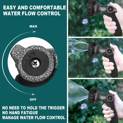 Garden Hose Nozzle, Water Hose Spray Nozzle with Thumb Control On Off Valve for Easy Water Flow Control