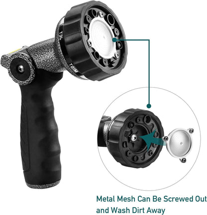 Garden Hose Nozzle, Water Hose Spray Nozzle with Thumb Control On Off Valve for Easy Water Flow Control
