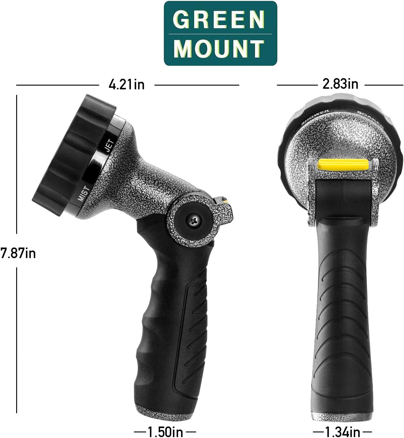 Garden Hose Nozzle, Water Hose Spray Nozzle with Thumb Control On Off Valve for Easy Water Flow Control