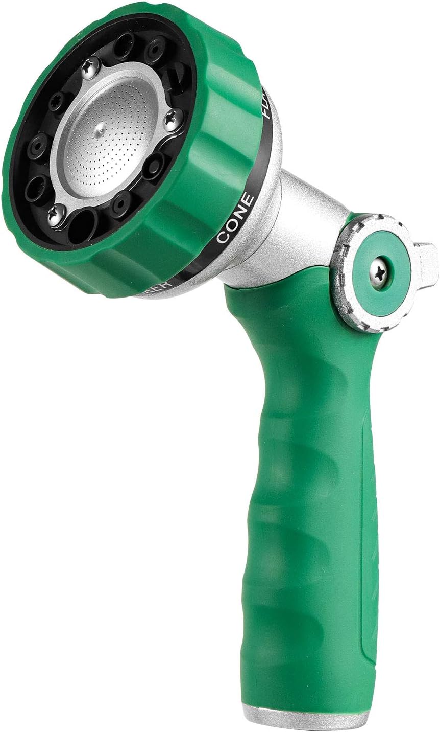 Garden Hose Nozzle, Water Hose Spray Nozzle with Thumb Control On Off Valve for Easy Water Flow Control