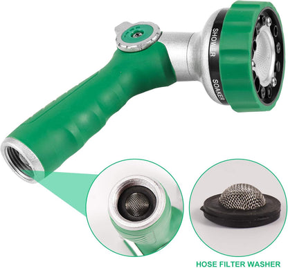 Garden Hose Nozzle, Water Hose Spray Nozzle with Thumb Control On Off Valve for Easy Water Flow Control