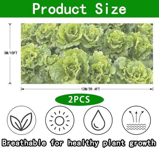 2 Pack Garden Netting 10x39.4Ft Ultra Fine Mesh Insect Netting for Garden Protection,Reusable Barrier Protection Mesh Plants Cover for Protect Vegetables Plants Fruits Flowers Crops from Animals