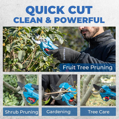 DongCheng 20V Brushless Cordless Pruning Shears, 35mm Electric Pruner, 4-Level Cutting Adjustment, 450W Motor, SK5 Teflon-Coated Blade, Battery & Charger Not Included