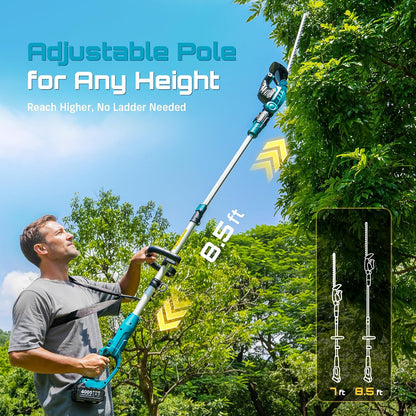 2-in-1 20V Cordless Hedge Trimmer 12" & Grass Shear, 2 Batteries