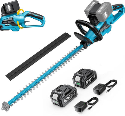 2-in-1 20V Cordless Hedge Trimmer 12" & Grass Shear, 2 Batteries