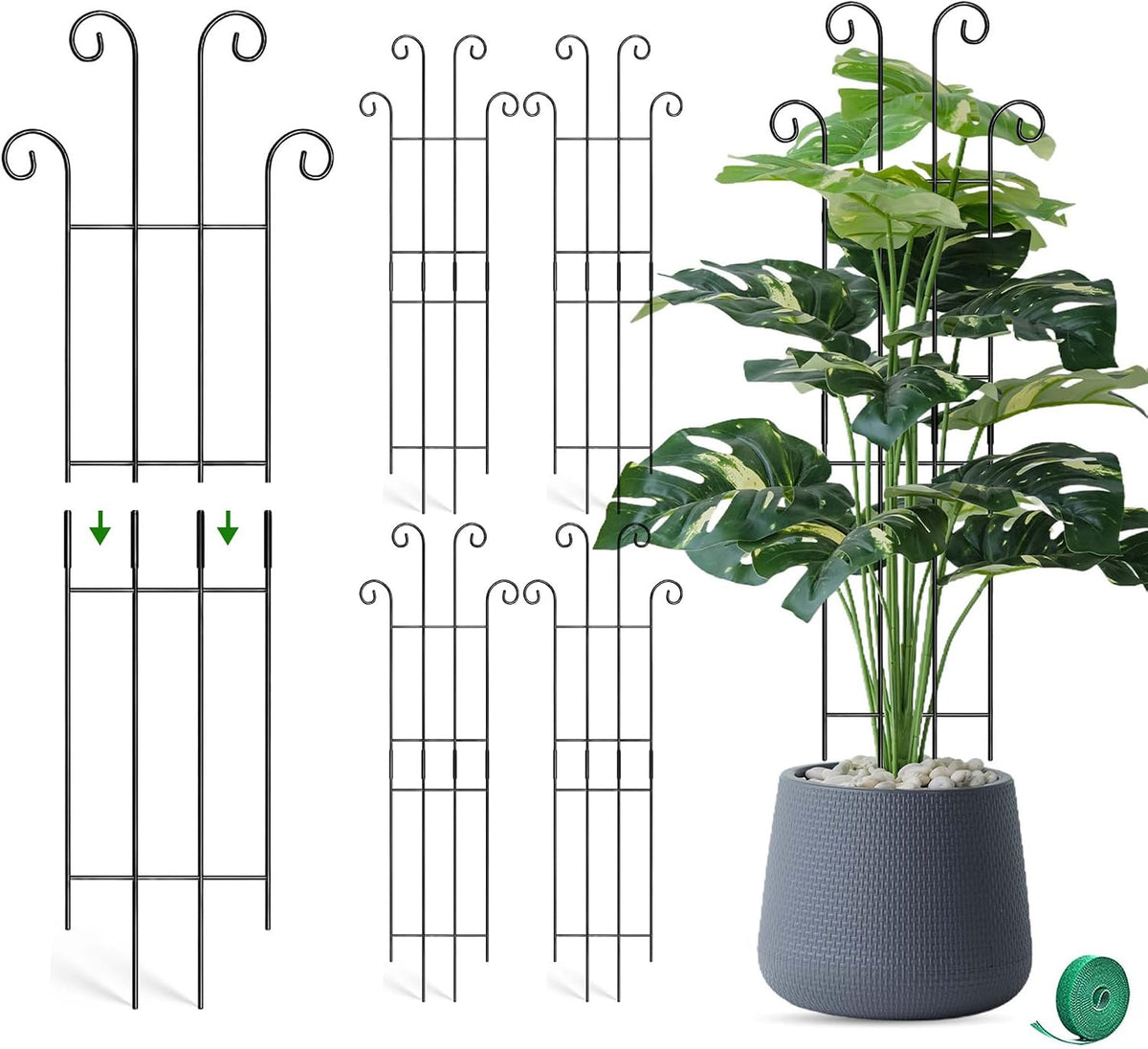 32.6in Monstera Plant Support, Plant Trellis Indoor 2P